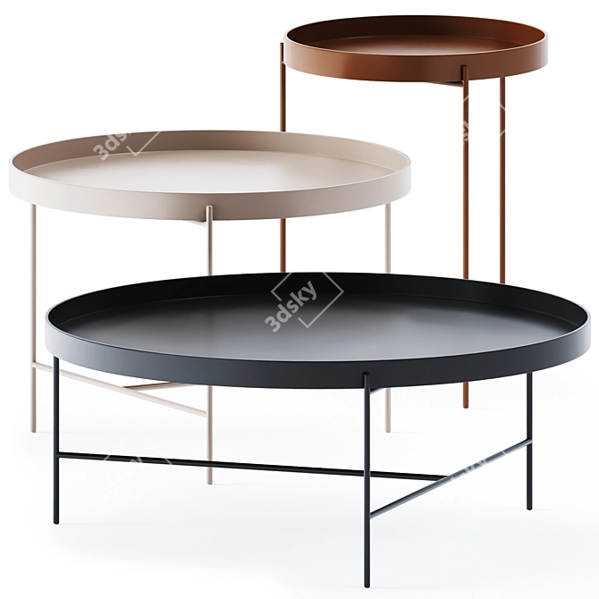 Globe Coffee Tables: Stylish and Functional 3D model image 1