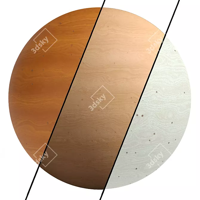 3 Wood Materials PBR 4k: Oak, Aged, Veneered 3D model image 1