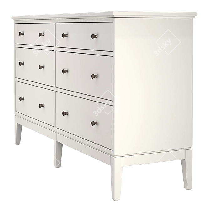 Efficient Storage: IDANÄS 6-Drawer Chest by IKEA 3D model image 4