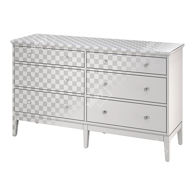 Efficient Storage: IDANÄS 6-Drawer Chest by IKEA 3D model image 5