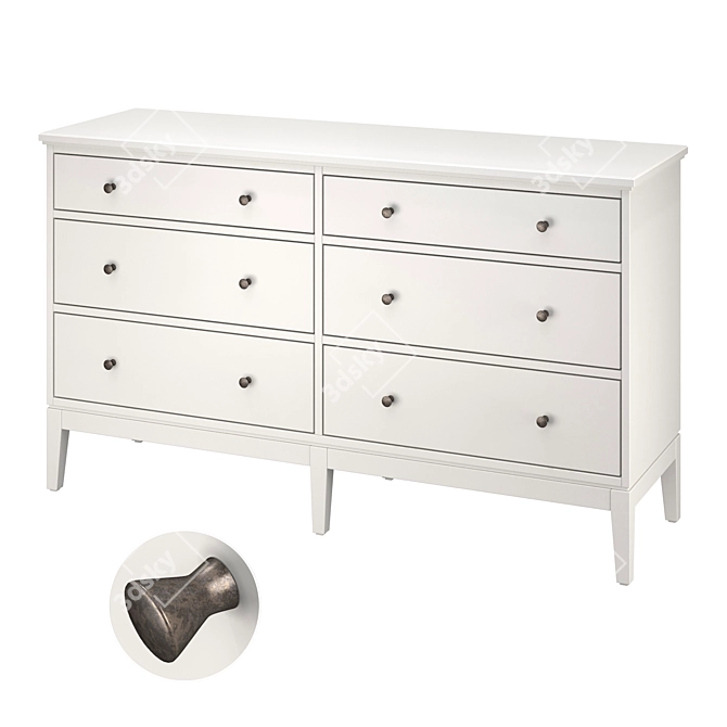 Efficient Storage: IDANÄS 6-Drawer Chest by IKEA 3D model image 6