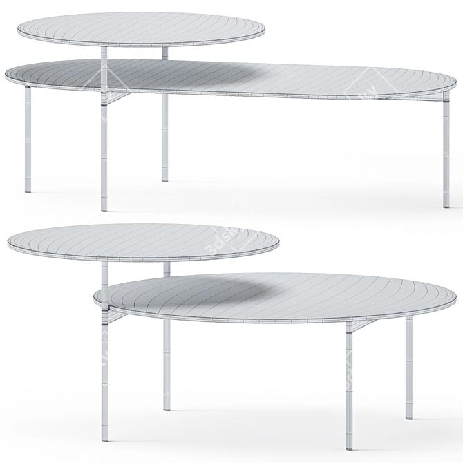 Elegant KIN-c and KIN-o Coffee Tables 3D model image 4