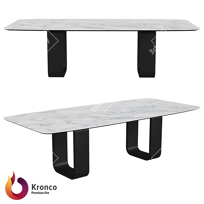 Kronco Omen: Elegant Ceramic Dining Table 3D model image 1