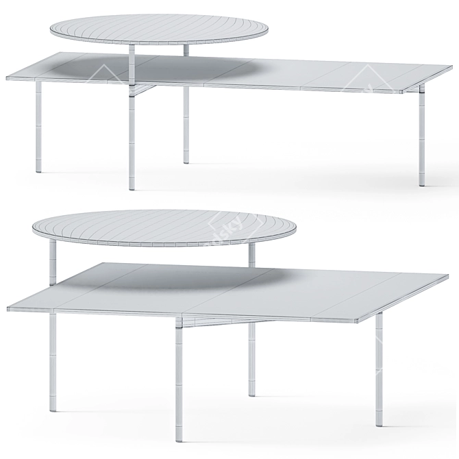 Modern Coffee Table Set KIN-q and KIN-r 3D model image 4