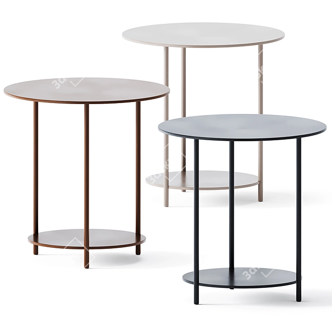 Circle Coffee Table: Stylish and Functional 3D model image 1