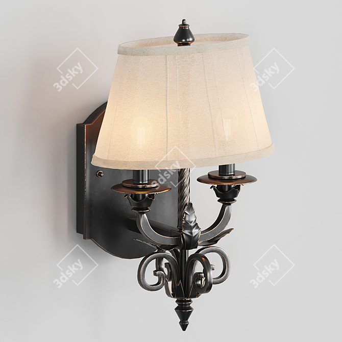 Elegant "Victoria" Wall Lamp by Chiaro 3D model image 1