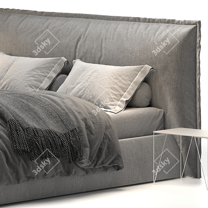 Parker Felis Bed: Ultimate Comfort & Modern Style 3D model image 3