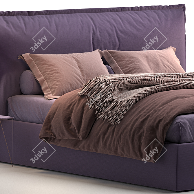 Parker Felis Bed: Ultimate Comfort & Modern Style 3D model image 4