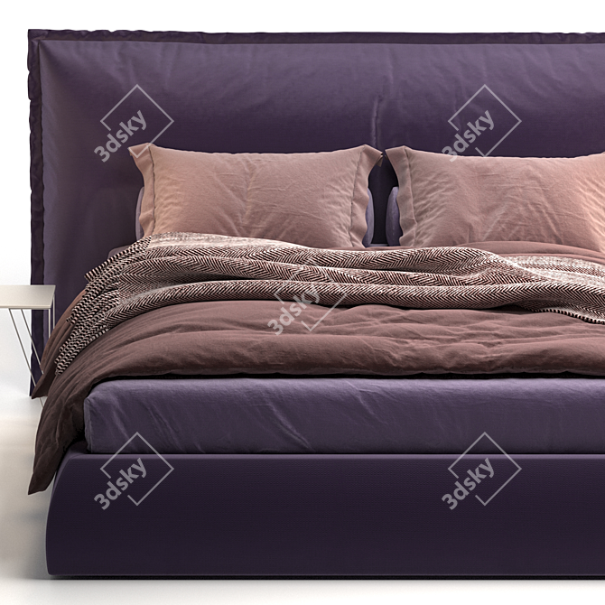 Parker Felis Bed: Ultimate Comfort & Modern Style 3D model image 5