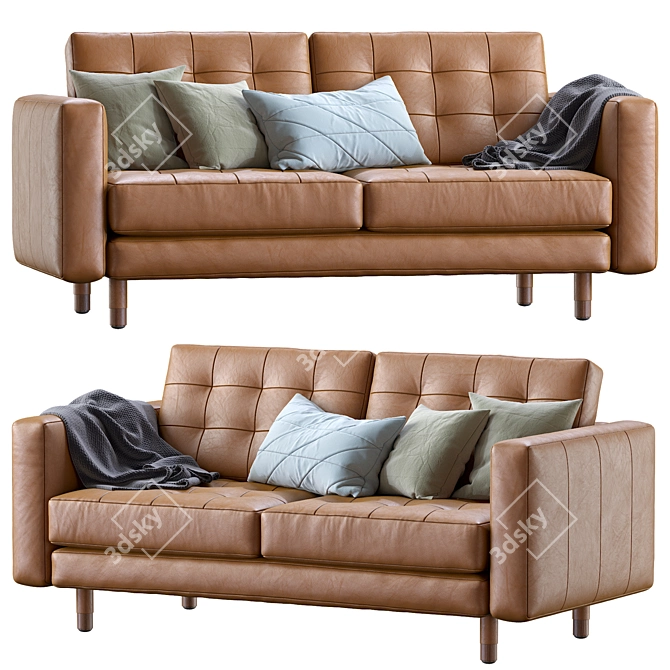 Luxurious Landskrona Leather Sofa 3D model image 4