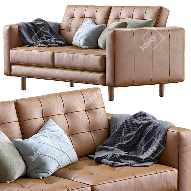 Luxurious Landskrona Leather Sofa 3D model image 6