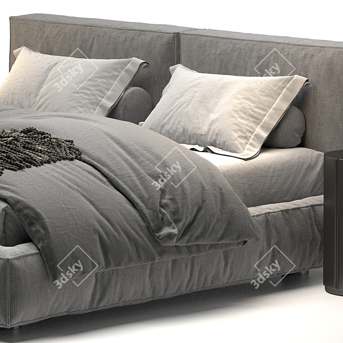 Academy Piuma Twils Bed: Dream in Style 3D model image 3