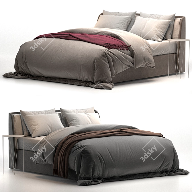 Contemporary Kevin Felis Bed 3D model image 2