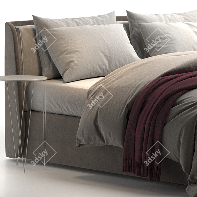 Contemporary Kevin Felis Bed 3D model image 4