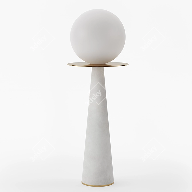 Elegant Heathfield&Co Halo Table Lamp 3D model image 1