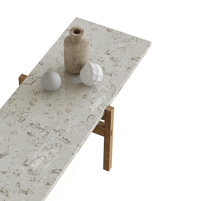 Japanese-inspired Karimoku Coffee Table 3D model image 4