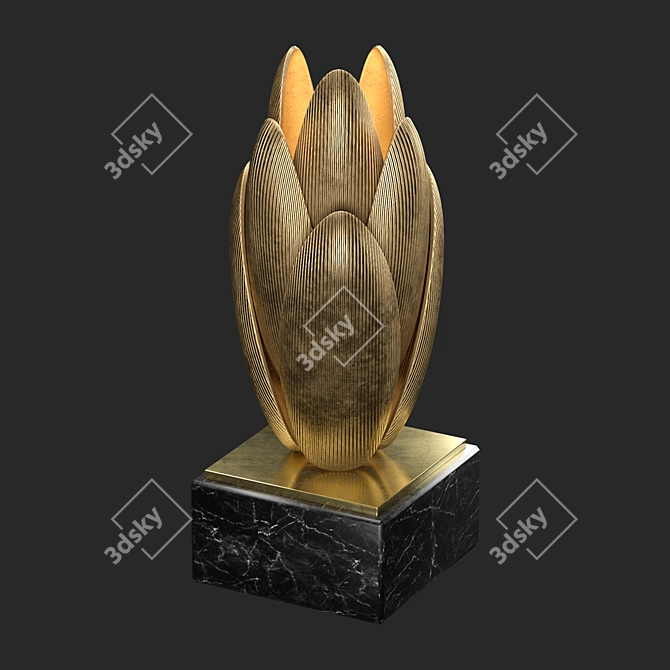 Elegant Blooming Table Lamp 3D model image 3