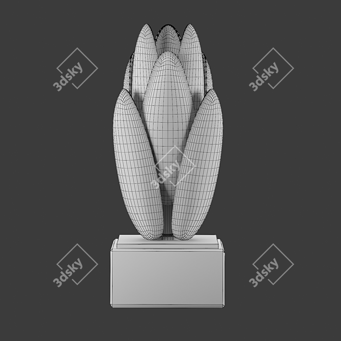 Elegant Blooming Table Lamp 3D model image 4