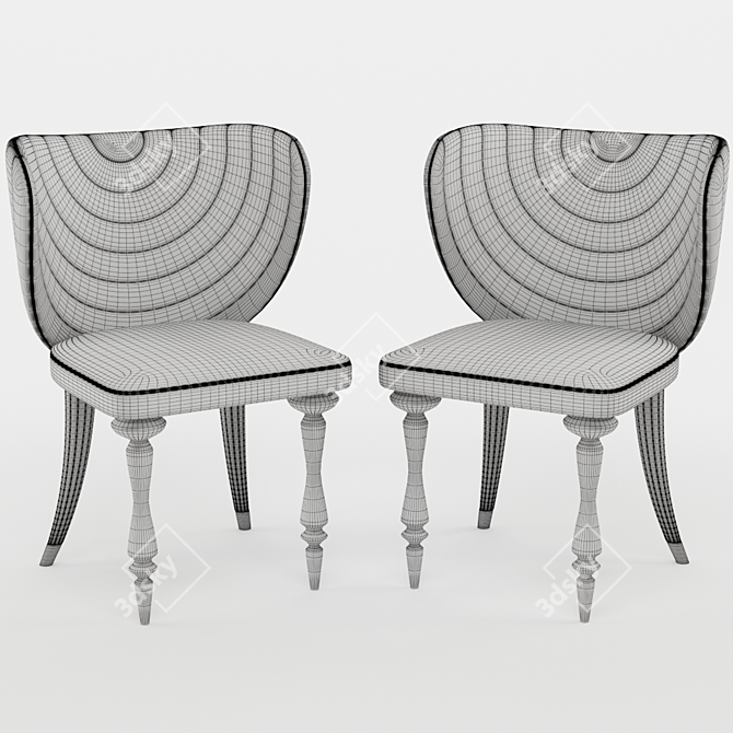 Elegant Elve Dining Set 3D model image 7