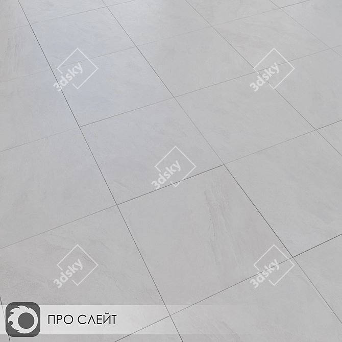 Pro Slate Grey Ceramic Tiles 3D model image 3