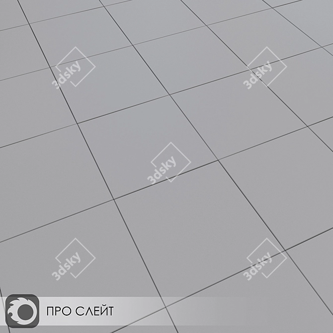 Pro Slate Grey Ceramic Tiles 3D model image 4