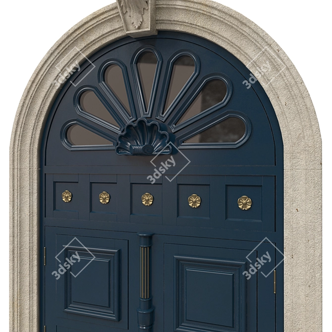 Classic 3D Max & OBJ Door 3D model image 4