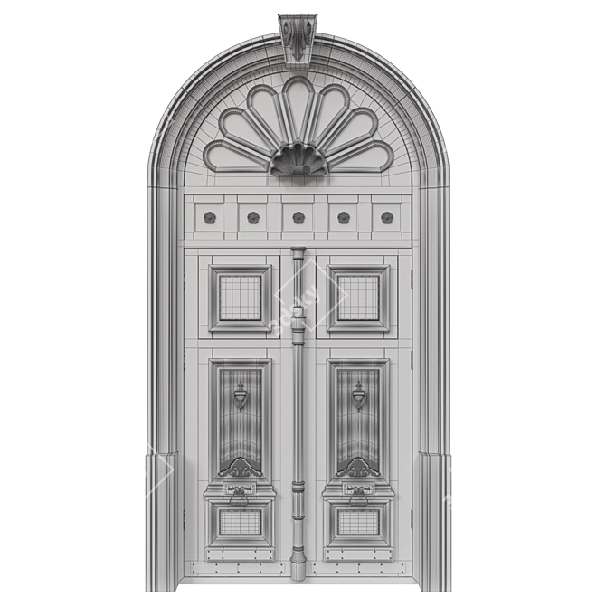 Classic 3D Max & OBJ Door 3D model image 5