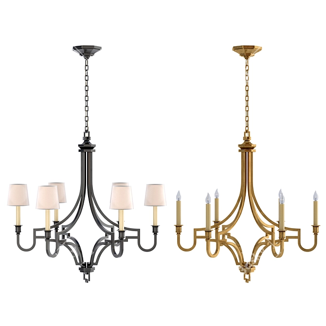 Elegant Mykonos Small Chandelier 3D model image 1