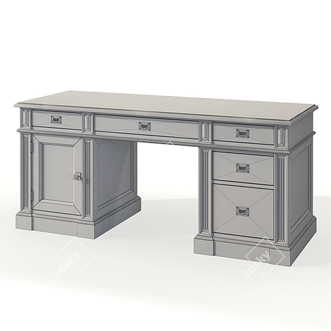 Transilvania DM100: Sleek Writing Desk 3D model image 3