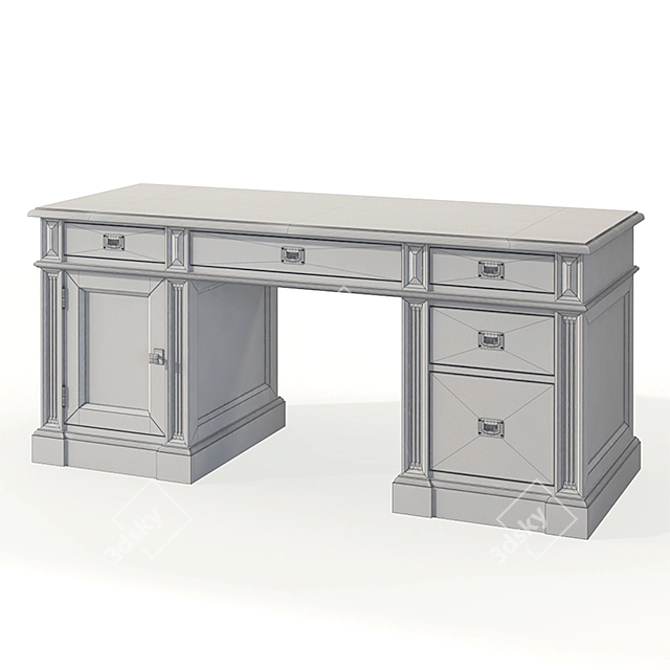 Transilvania DM100: Sleek Writing Desk 3D model image 6