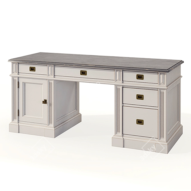 Transilvania DM100: Sleek Writing Desk 3D model image 7