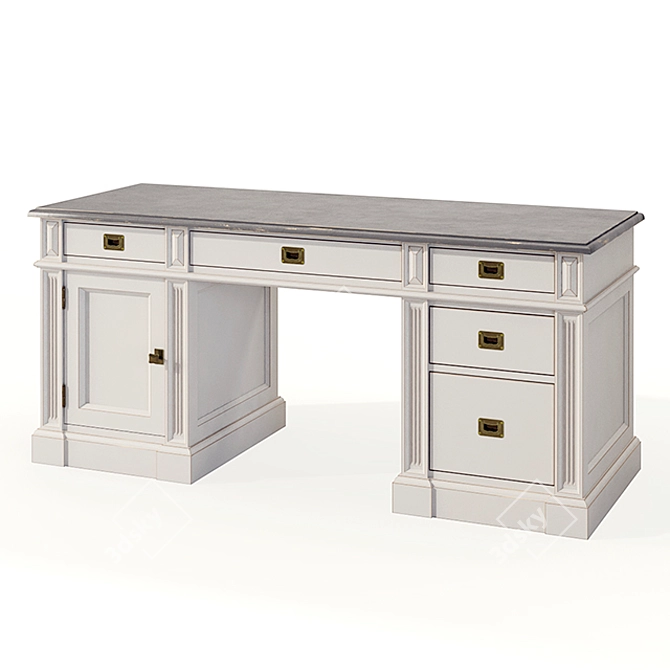 Transilvania DM100: Sleek Writing Desk 3D model image 8