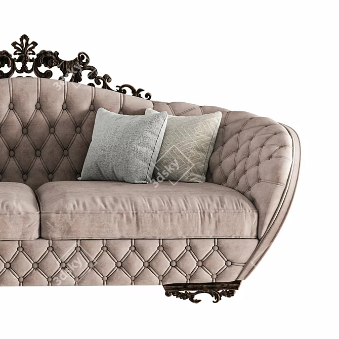 Modern Roz Sofa: V-Ray Render, UV Mapped 3D model image 3