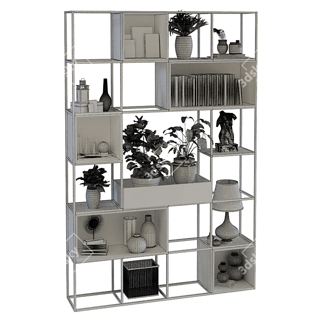 SpaceMax Shelf Furniture Set 3D model image 12