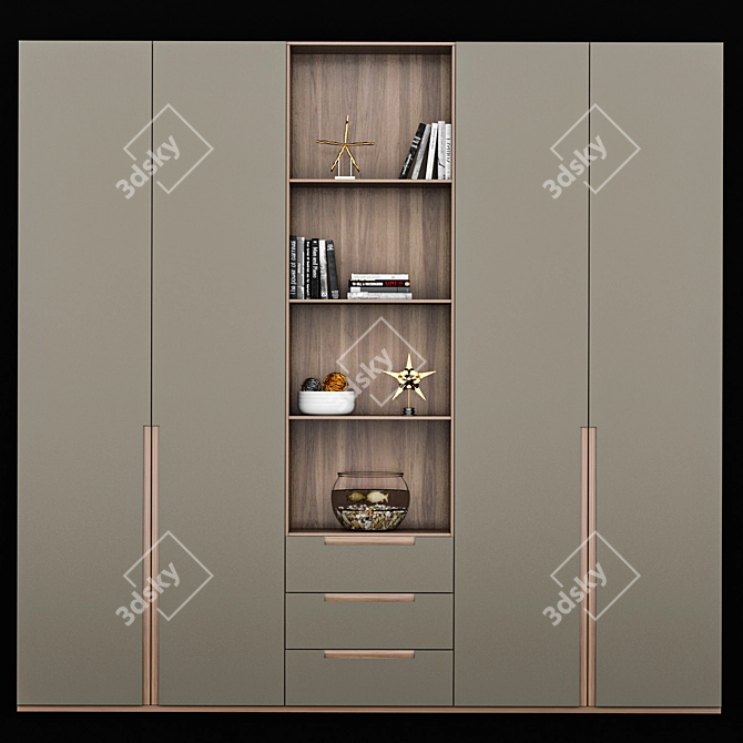 Modern 3m Furniture Shelf 3D model image 1