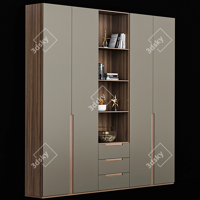 Modern 3m Furniture Shelf 3D model image 2