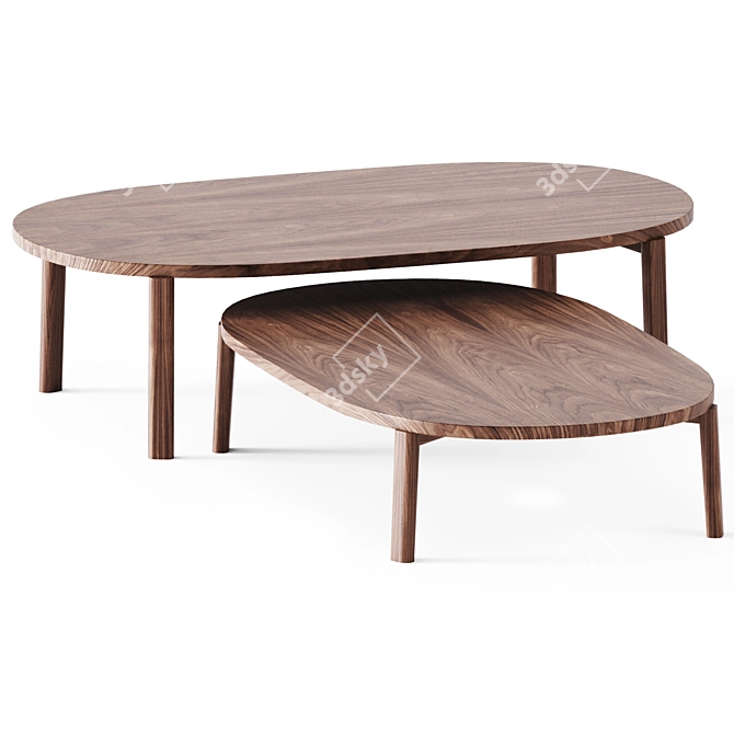 Sleek FLY-c 135 Coffee Tables 3D model image 2