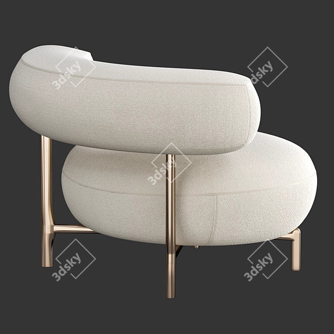 Elegant ELLA Armchair: Stylish Comfort for Modern Spaces 3D model image 2