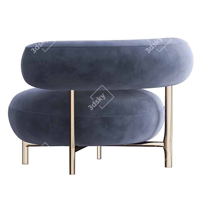 Elegant ELLA Armchair: Stylish Comfort for Modern Spaces 3D model image 5