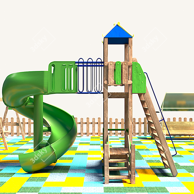 Outdoor Playground Fun Park 3D model image 4