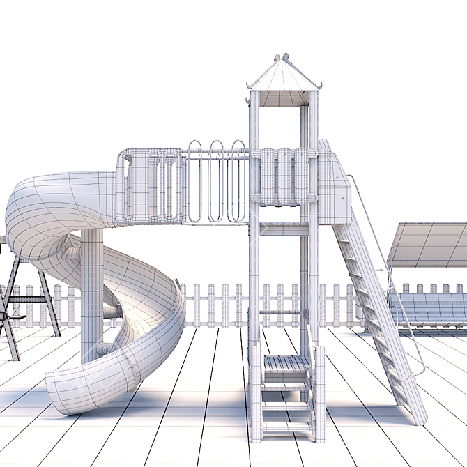 Outdoor Playground Fun Park 3D model image 6