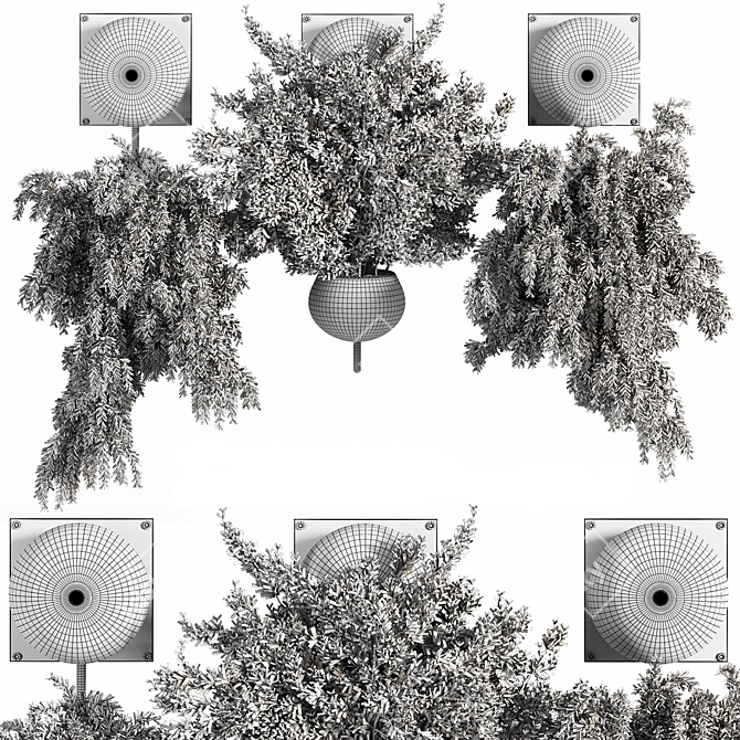 Illuminated Hanging Plant 3D model image 4