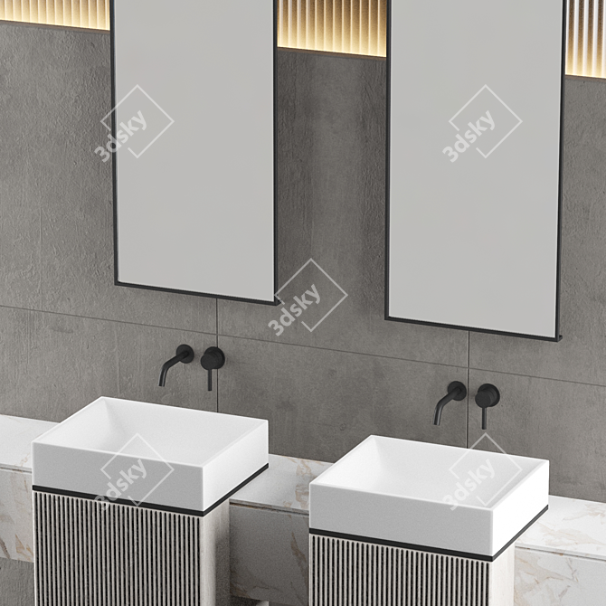 Andrei White Bathroom Design 3D model image 5