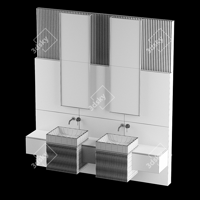 Andrei White Bathroom Design 3D model image 6