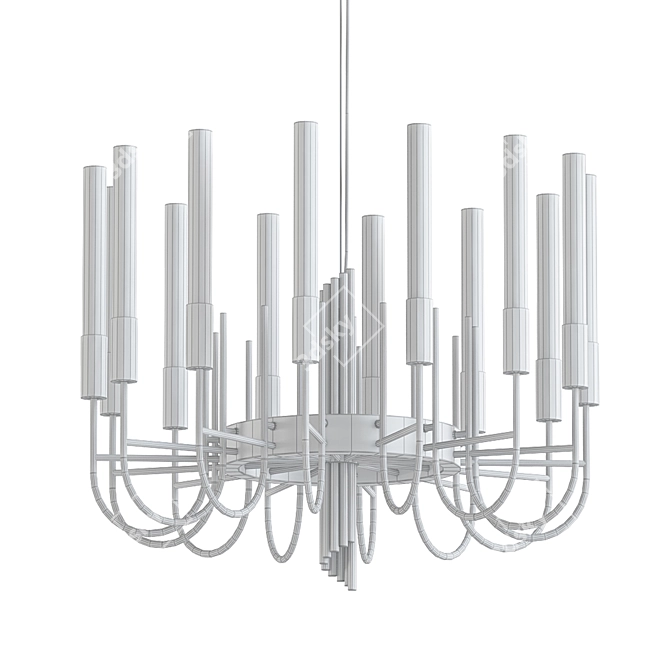 Gala II Modern Suspension Light 3D model image 2