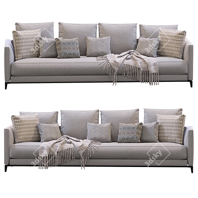 Sleek Minotti Andersen Sofa 3D model image 6