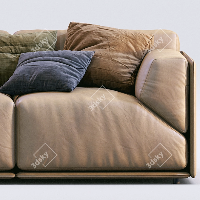 Meridiani Bacon Sofa: Stylish and Versatile Furniture 3D model image 2