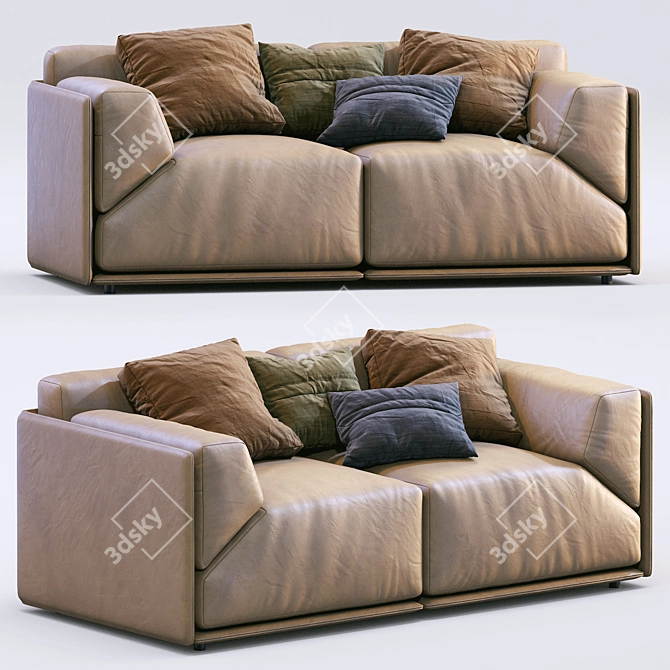 Meridiani Bacon Sofa: Stylish and Versatile Furniture 3D model image 3