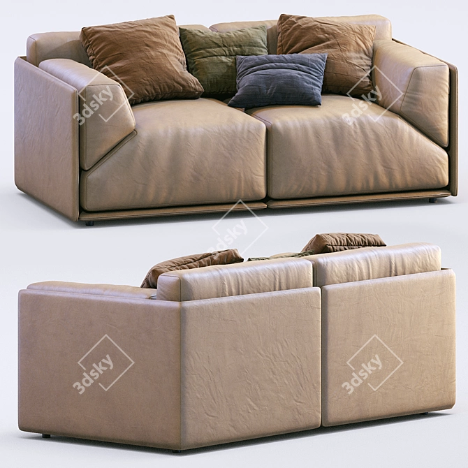 Meridiani Bacon Sofa: Stylish and Versatile Furniture 3D model image 6