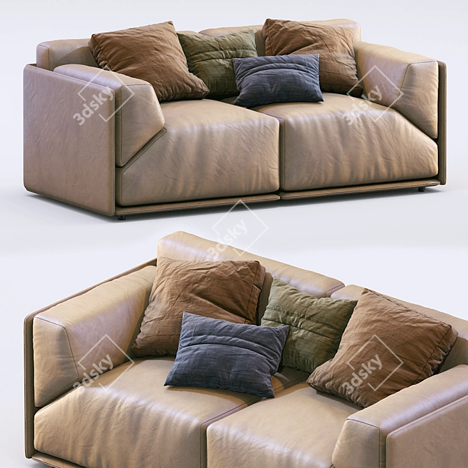 Meridiani Bacon Sofa: Stylish and Versatile Furniture 3D model image 7